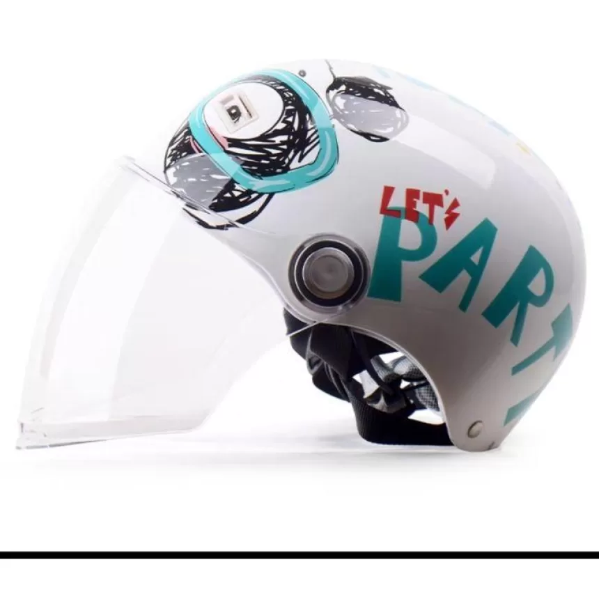 youpin Yema Summer Lightweight 3C Certified Children's Helmet One Size (Long Lens + Short Coffee Lens)