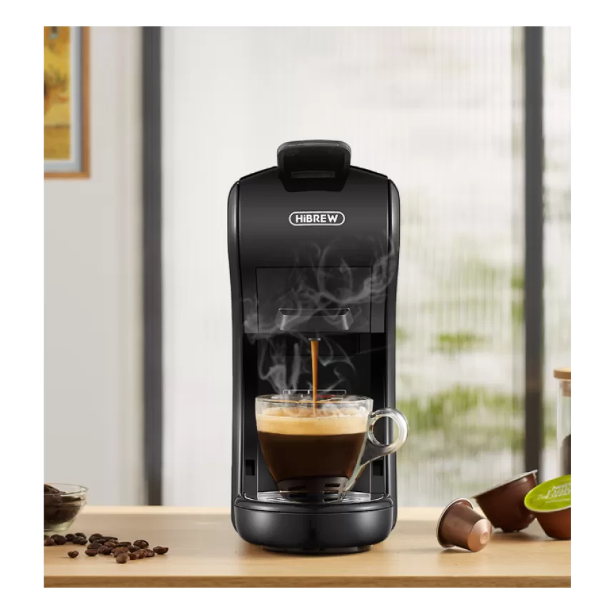 HiBREW H1A 4 IN 1 Expresso Coffee Machine Compatible with Dolce Gusto Ground Coffee