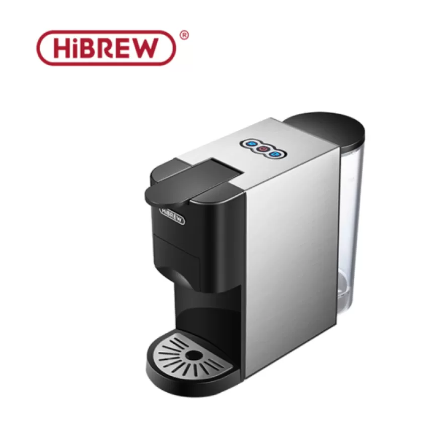 HiBREW H3A 5 in 1 Coffee Machine, 19 Bar Pressure, Cold/Hot Mode, 1000ml Water Tank, Anti-dry Protection - Silver