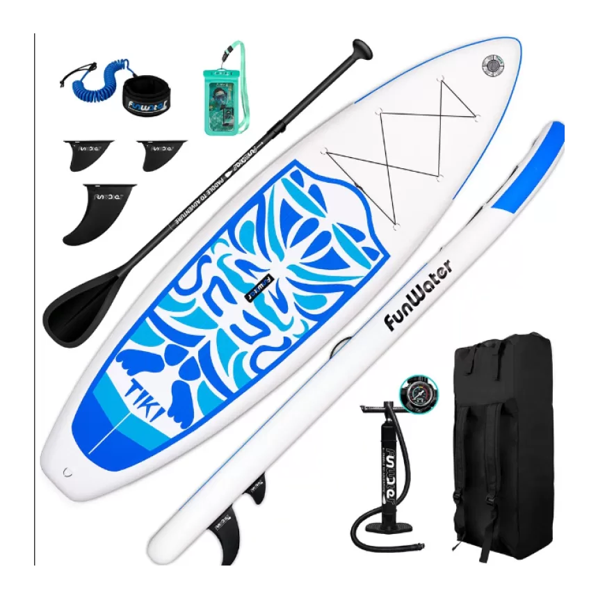 FunWater Inflatable Ultra-Light (17.6lbs) Stand Up Surfboard