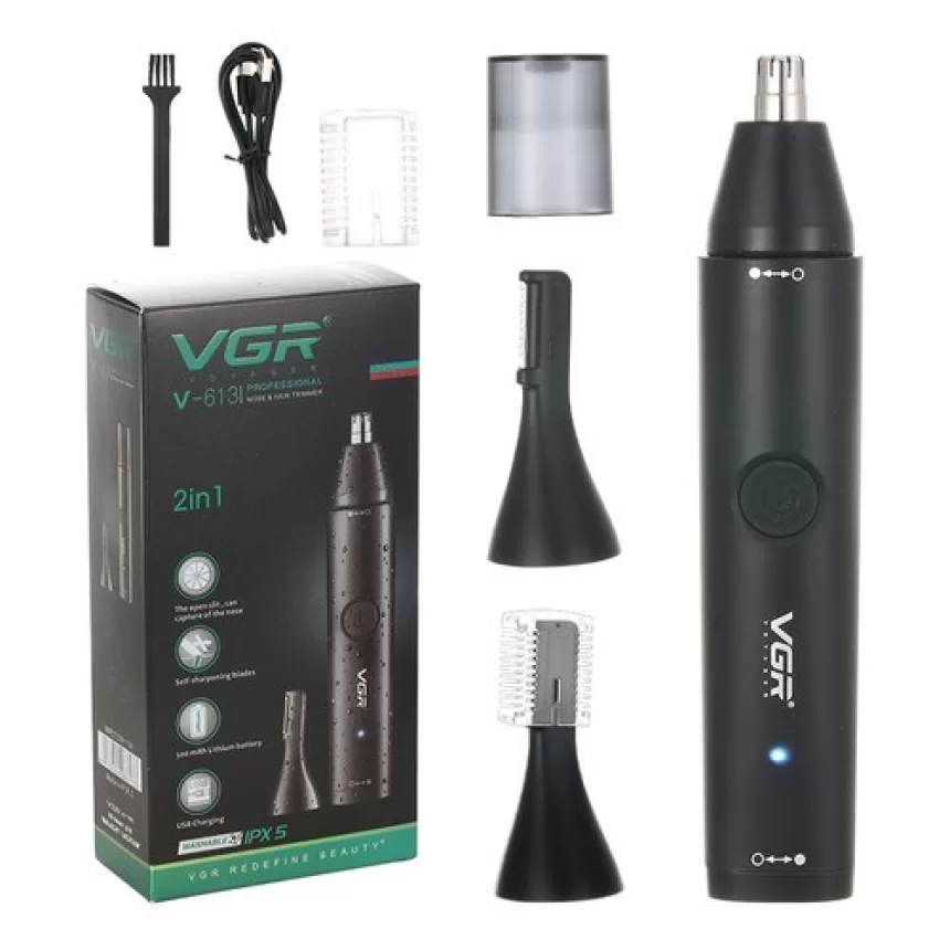 VGR V-613 2-in-1 Electric Nose Hair Trimmer