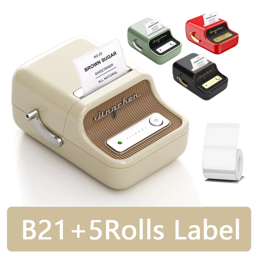 Niimbot Mini Portable Thermal Printer Self-adhesive Label Printer For Stickers Niimbot B21 B1 Label Maker Printer Without Ink