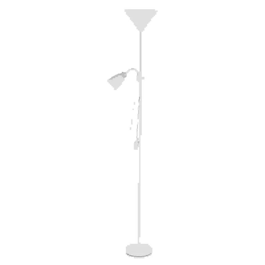 Modern Floor Lamp Double-headed Standing Tall Lamp for Bedroom Living Room Study with E27 Light Bulbs