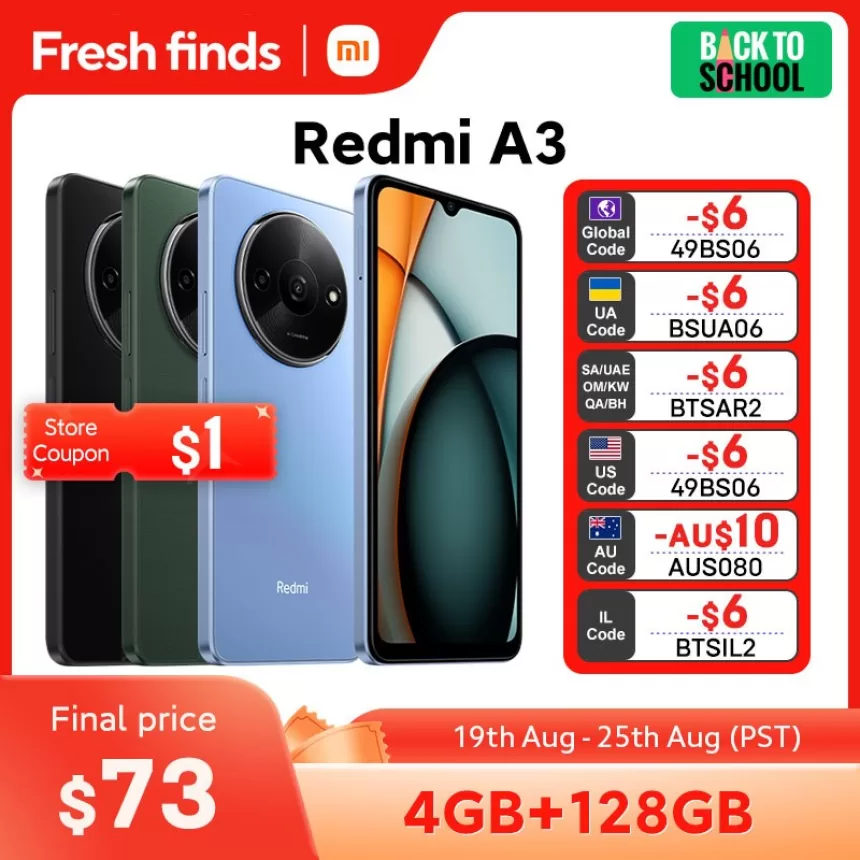 Xiaomi Redmi A3 Smartphone 6.71" Dot Drop display MediaTek Helio G36 64GB / 128GB ROM 5000mAh Battery 90Hz