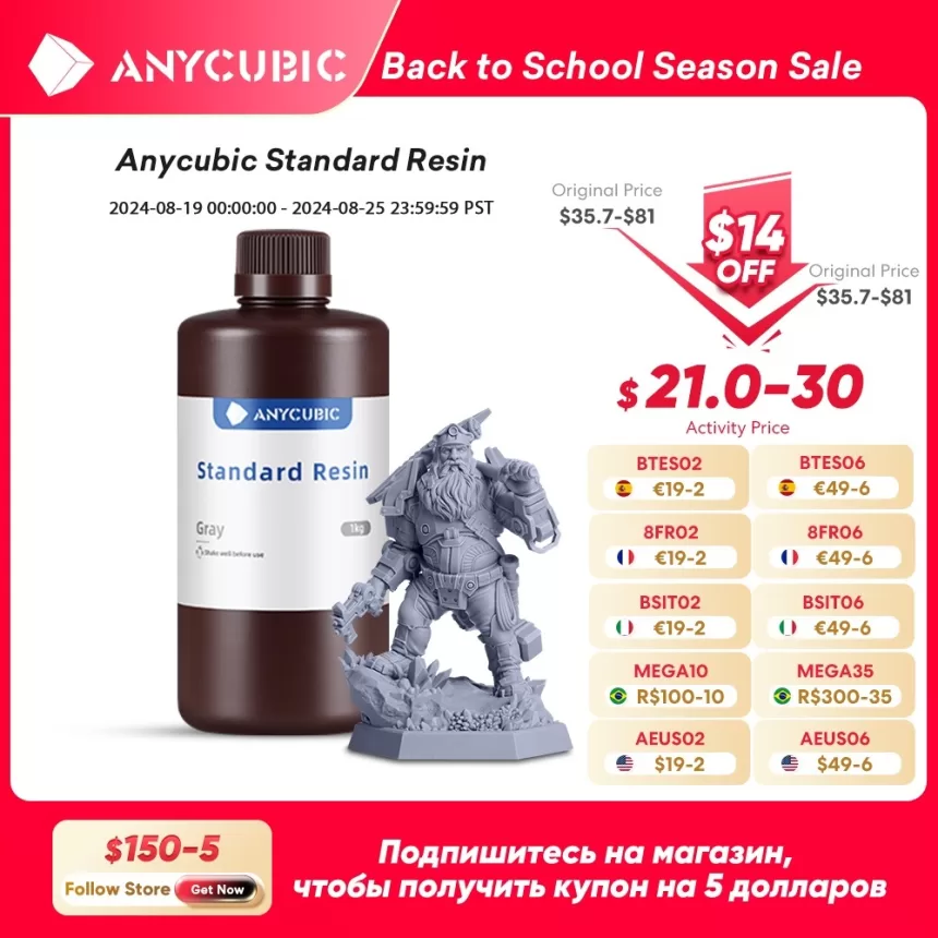 ANYCUBIC 405nm UV Resin For Photon 3D Printer Photon Mono X Printing Material LCD UV Sensitive Normal 1kg Liquid