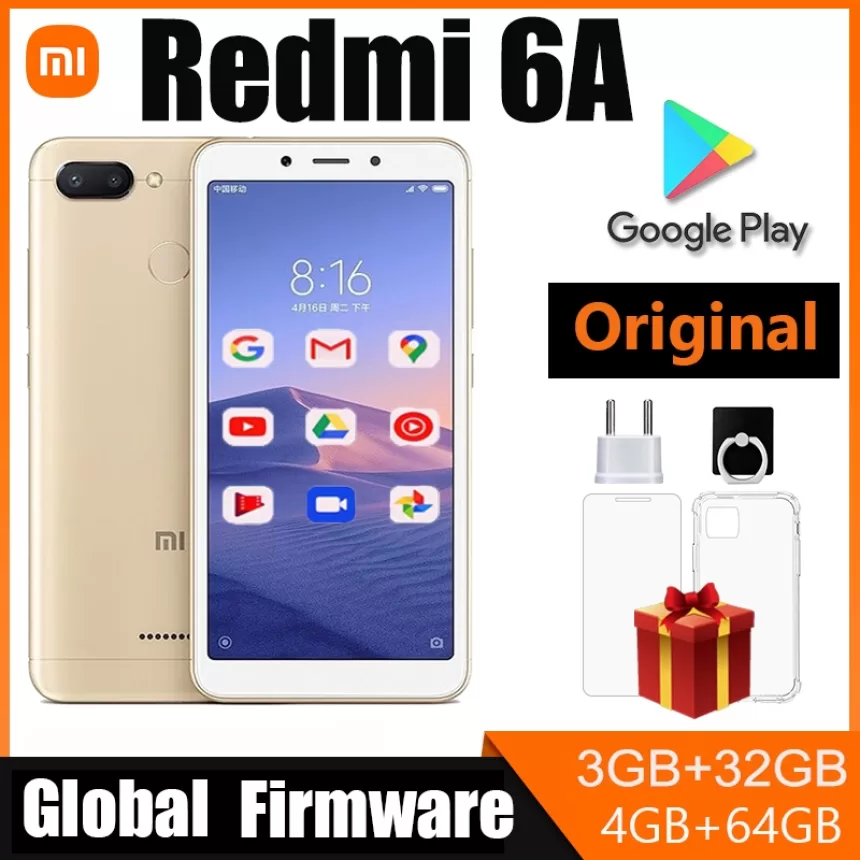 Xiaomi Redmi 6A Smartphone 5.45'' Full Screen AI Face Helio A22 Processor google play Glaobal ROM