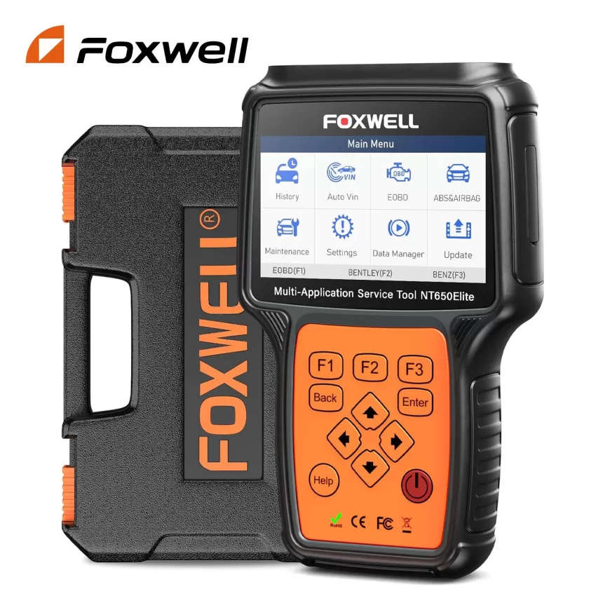 FOXWELL NT650 Elite OBD2 Automotive Scanner SAS A/F OIL EPB BRT TPS 26+ Reset Professional Auto Car Diagnostic Tool OBD2 Scanner