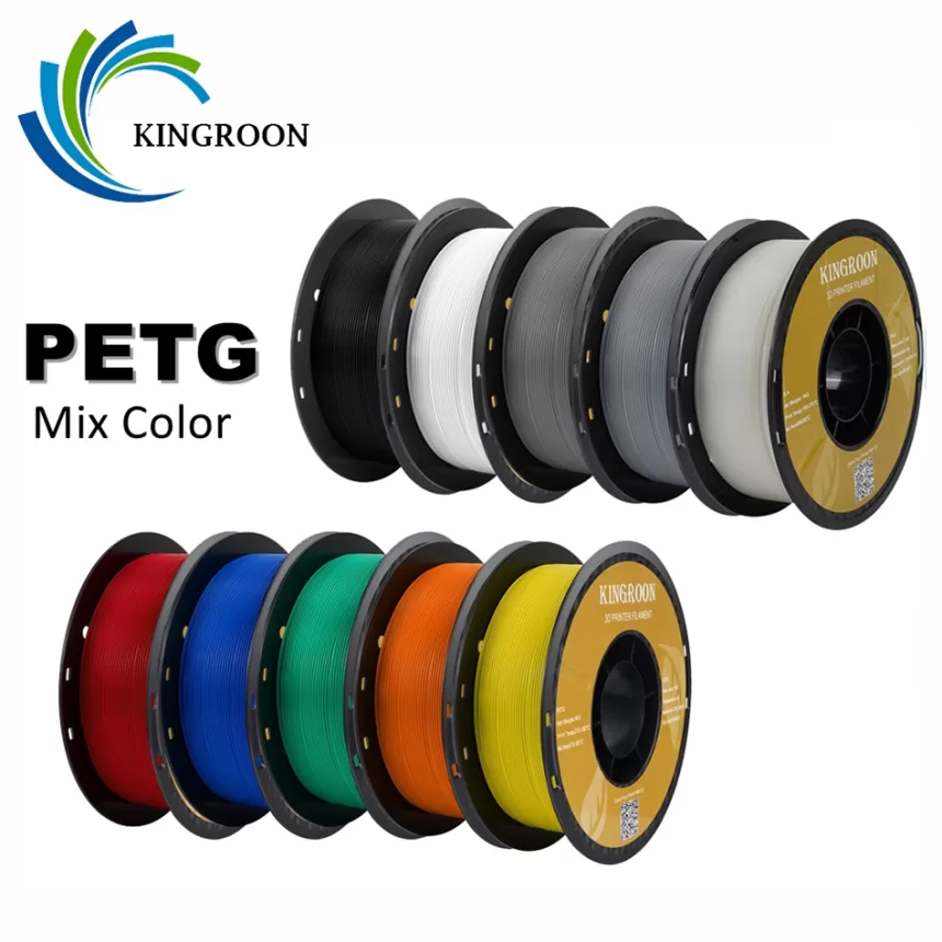 KINGROON PETG 3D Printer Filament 1.75mm 5KG 10KG Mix Color 3D Printing Material 1kg/roll petg Plastic For FDM 3dprinter