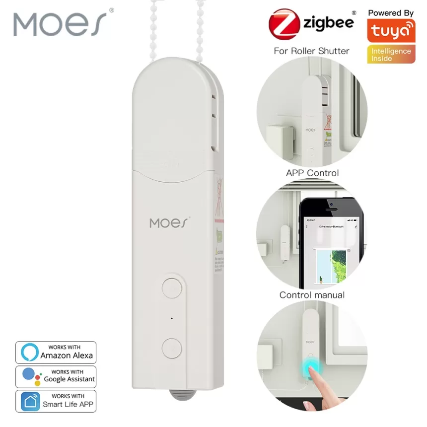 ZigBee Smart DIY Motorized Roller Blinds/Shades Drive Motor Hub Tuya Smart Life APP Alexa Google Home Voice Control