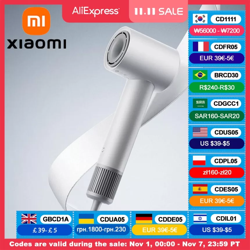 XIAOMI MIJIA H501 SE High Speed Hair Dryer 62m/s Wind Speed Negative Ion Hair Care 110,000 Rpm Professional Dry 220V CN Version