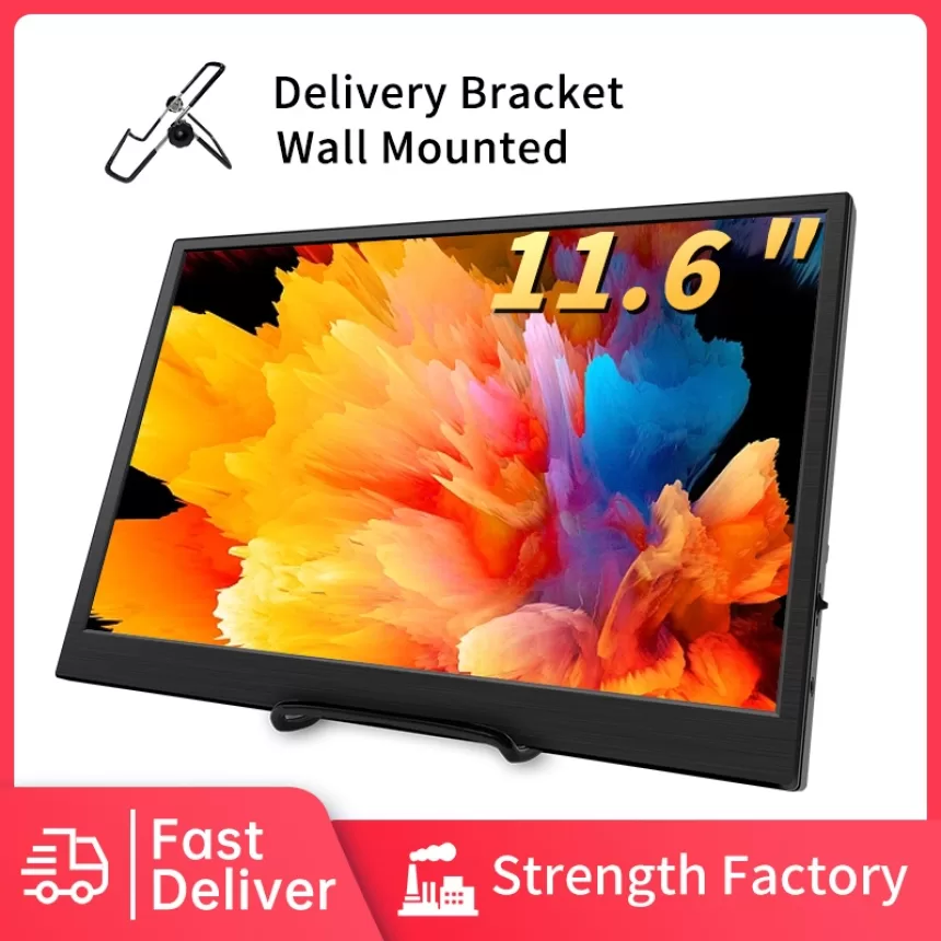 11.6 Inch Portable Monitor HDMI-Compatible Laptop second screen Gaming Extended Display For Switch/PS4/Xbox/Raspberry Pi