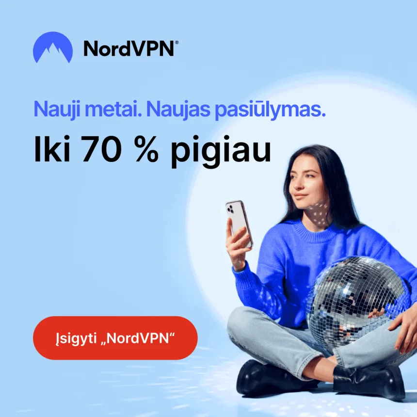 Didelė nuolaida „NordVPN“ prenumeratai