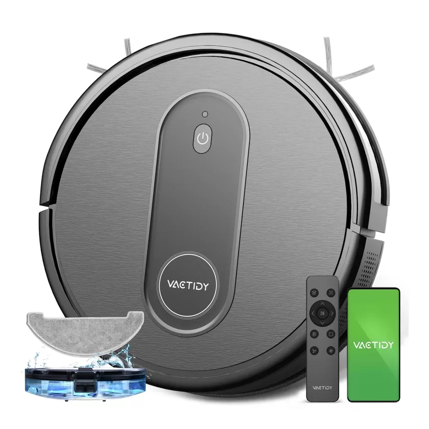 Vactidy Nimble T7 Robot Vacuum and Mop Combo, WiFi/App/Alexa/Siri Control, Robot Vacuum with Schedule, 2-in-1 Water Tank and Dust Bin