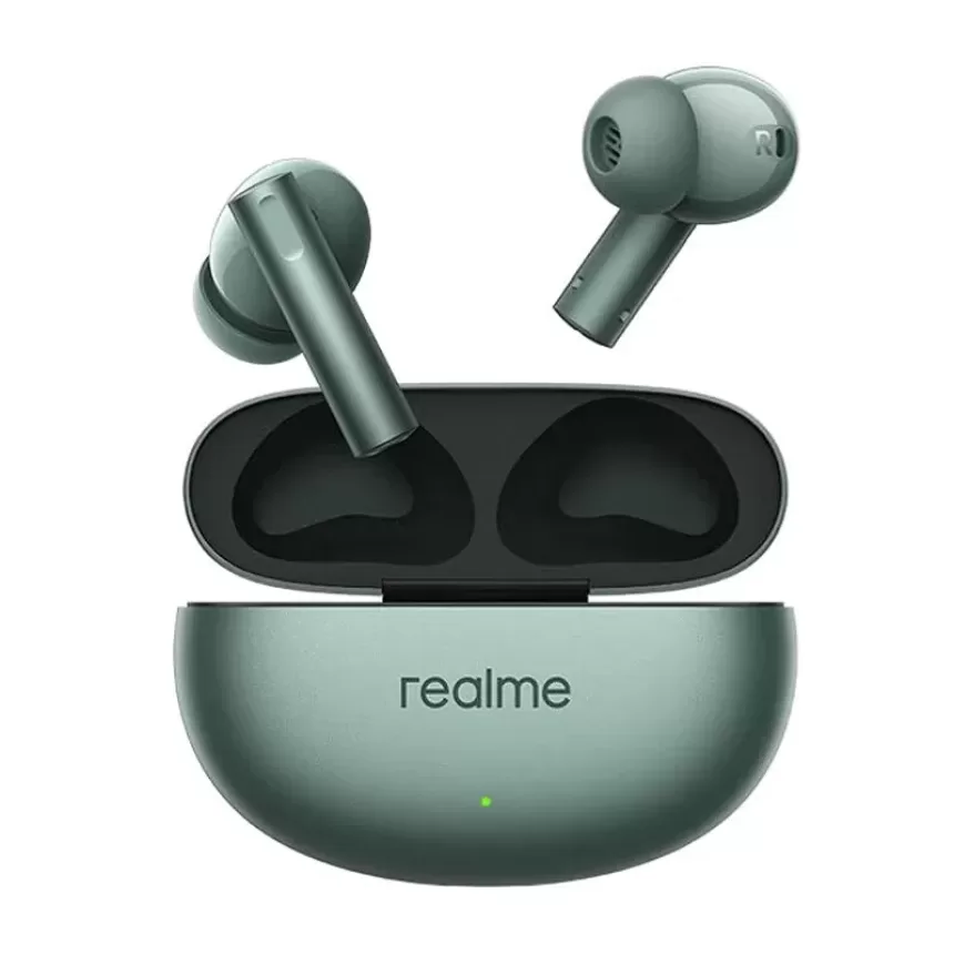 Realme Buds Air6 TWS bluetooth Earphone ANC Earbuds 50dB Noise Cancelling 6-Mic AI Call Noise Cancelling 12.4mm Moving Coil Hi-Res Audio LHDC 5.0 40H Playback Low Latency In-ear Sports Headphones