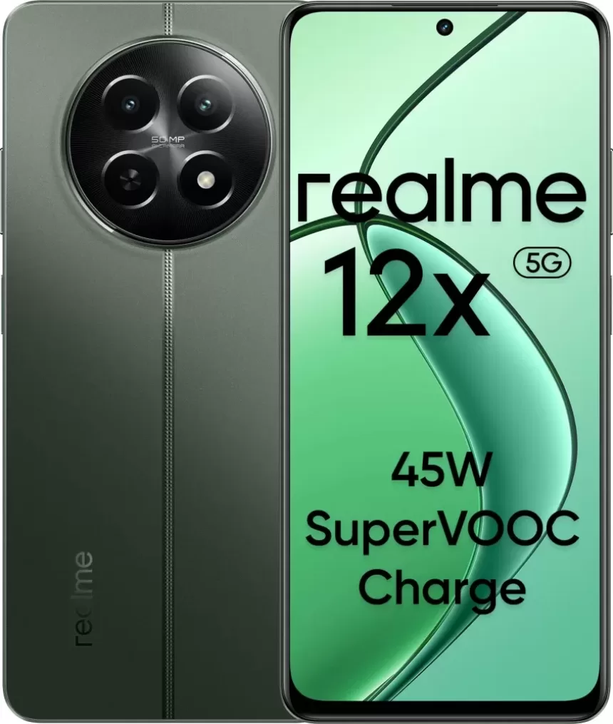 Global version realme 12X smartphones 5g android 14 MediaTek Dimensity 6100 50MP AI Camera 5000mAh Battery 15W Quick Charge