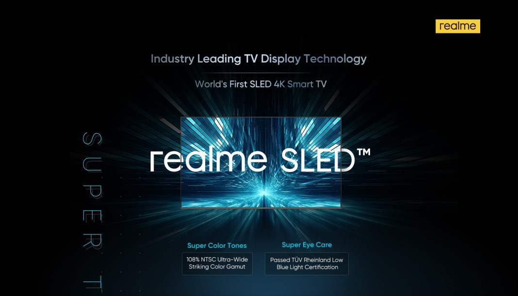 Tokio televizoriaus dar nematėte: „Realme“ pristatė pirmąjį pasaulyje SLED TV