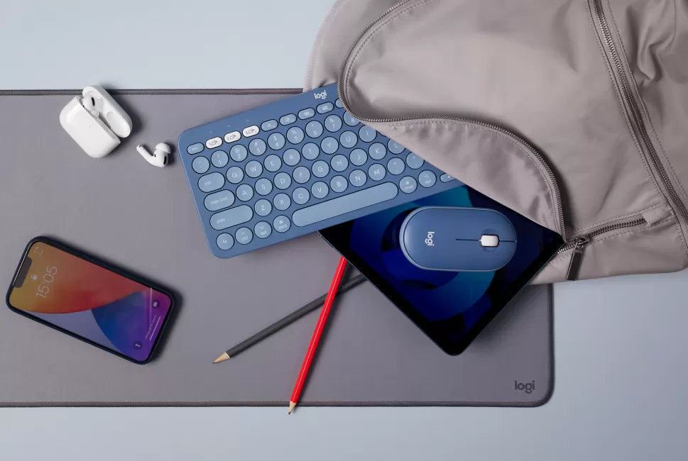 Naujų trijų spalvų klaviatūros ir pelės: valdykite savo erdvę su modernaus ir minimalistinio stiliaus „Logitech“