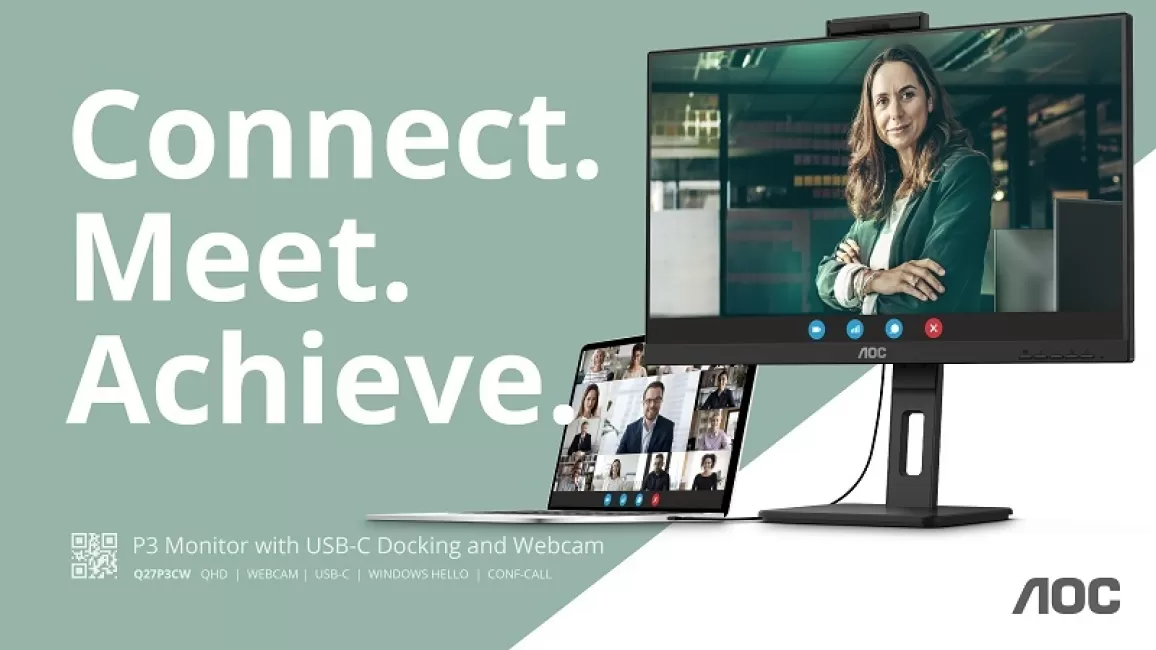 Pristatyta galinga verslo monitorių serija: USB-C jungtys, kelių monitorių sąrankos galimybė ir įmontuotos interneto kameros