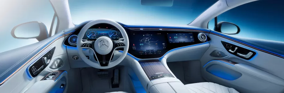 Prabangus „Mercedes-Benz“ elektromobilis turės išskirtinį akcentą: papuoš įspūdingas LG sukurtas elementas