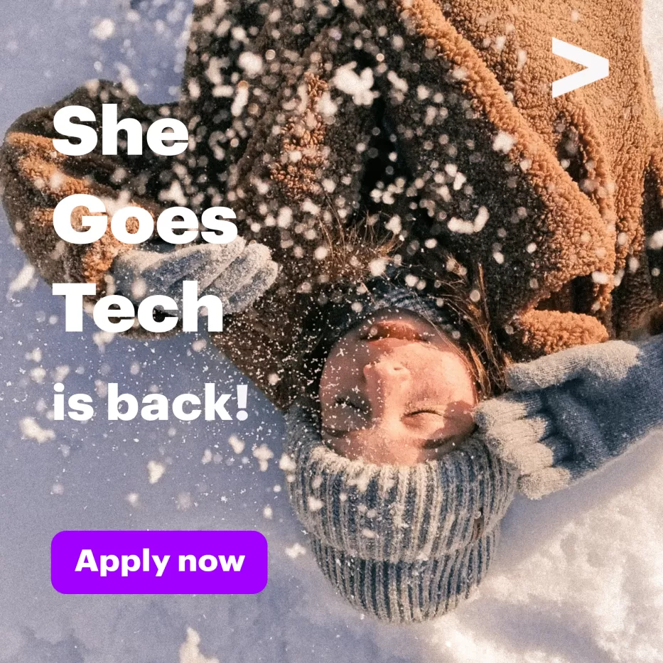 „She Goes Tech“ vėl kviečia žengti į IT sritį: šią žiemą – nemokami mokymai dar 160 moterų