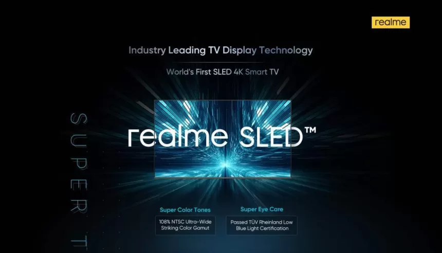 Tokio televizoriaus dar nematėte: „Realme“ pristatė pirmąjį pasaulyje SLED TV