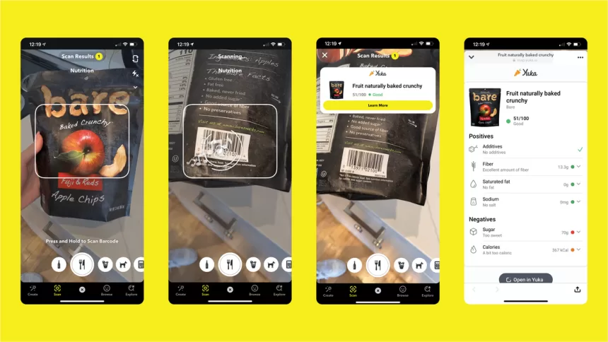 „Snapchat” pasipildė nauja funkcija: skenuos maisto produktų etiketes ir pateiks informaciją
