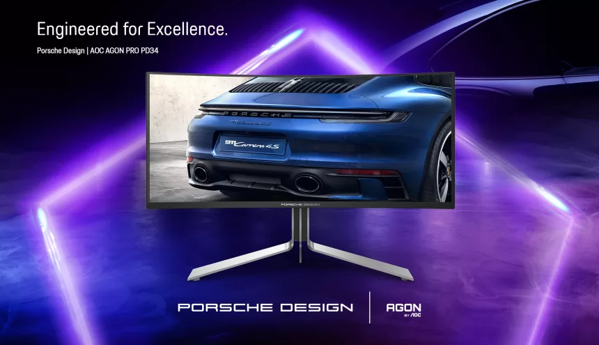 „Porsche Design“ ir „AGON by AOC“ pristato naują bendrą projektą: naujasis žaidimų monitories sukurtas tobulam vaizdui ir pergalėms, galia kiekviename pikselyje