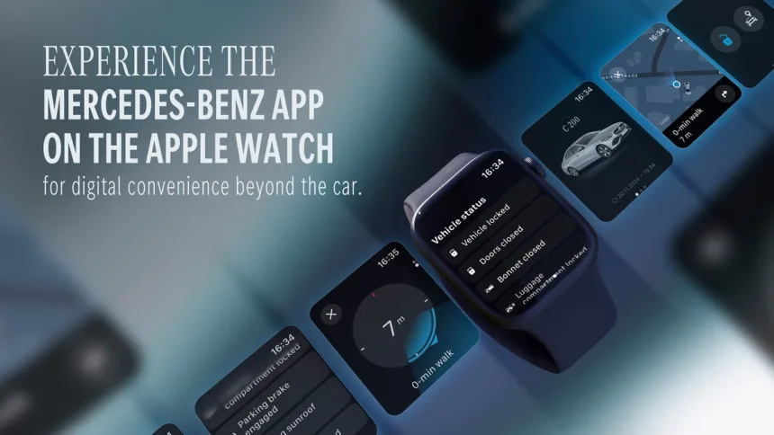 „Apple Watch“ laikrodžių ir „Mercedes“ automobilių turėtojai Europoje sulaukė naujos galimybės, pristatoma išmanioji programėlė, kuri padės valdyti automobilį