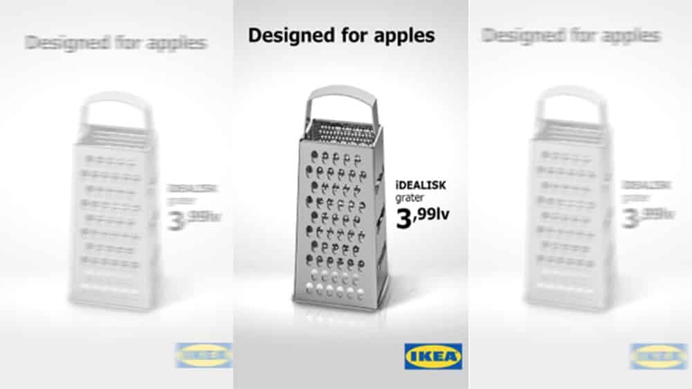 „IKEA” reklama šaiposi iš „Apple”