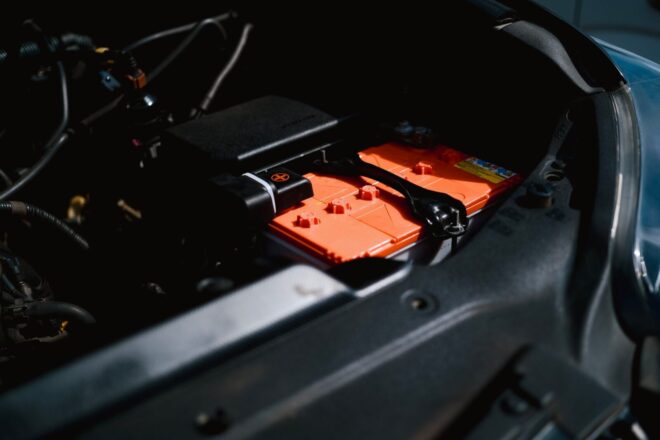 Automobilio baterija. Pexels nuotr.